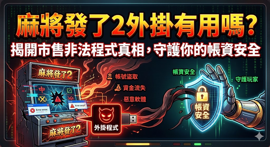 麻將發了2外掛有用嗎？揭開市售非法程式真相，守護你的帳資安全