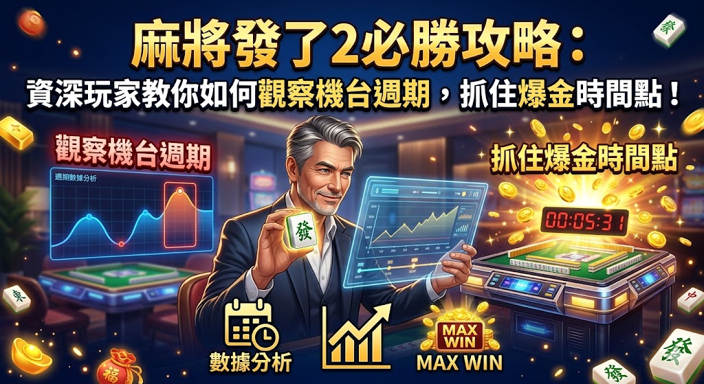 麻將發了2必勝攻略：資深玩家教你如何觀察機台週期，抓住爆金時間點！