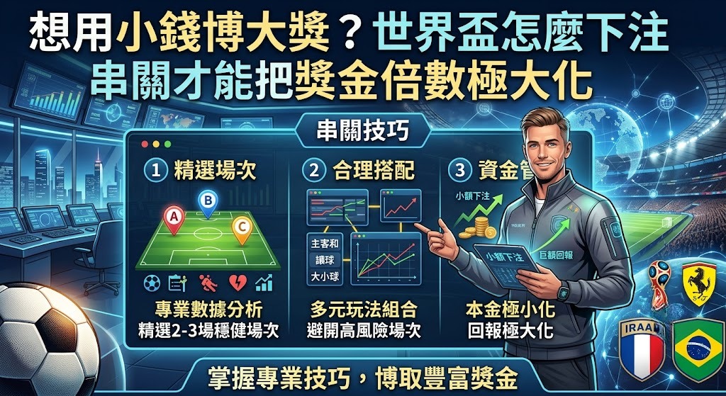 世界盃怎麼下注串關才能把獎金倍數極大化 世界盃怎麼下注串關才能把獎金倍數極大化