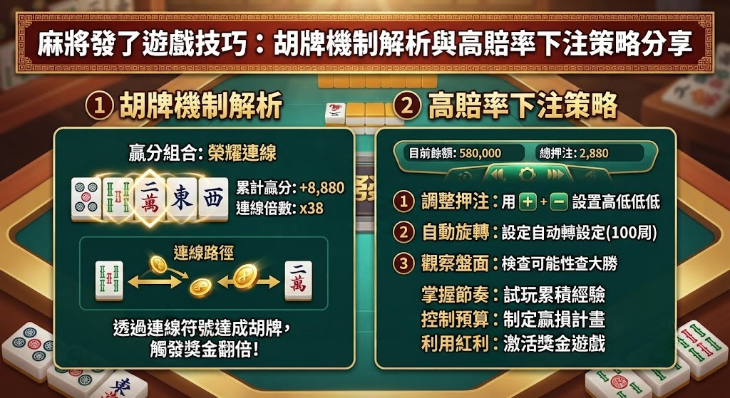 胡牌機制解析與高賠率下注策略分享 胡牌機制解析與高賠率下注策略分享